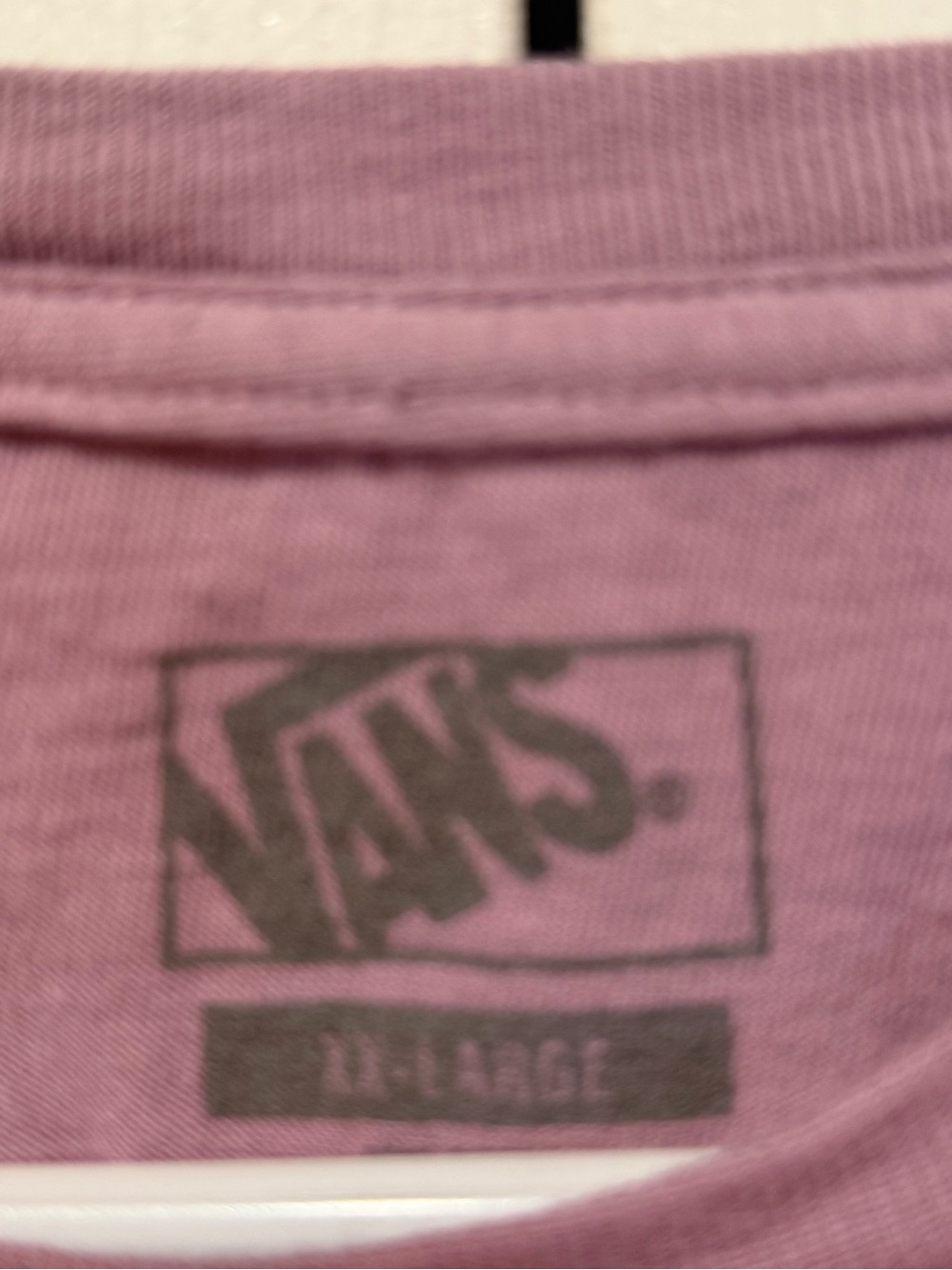 Vans Men's Short-Sleeve Logo Tee in Mauve with Black Print - Picture 3 of 4